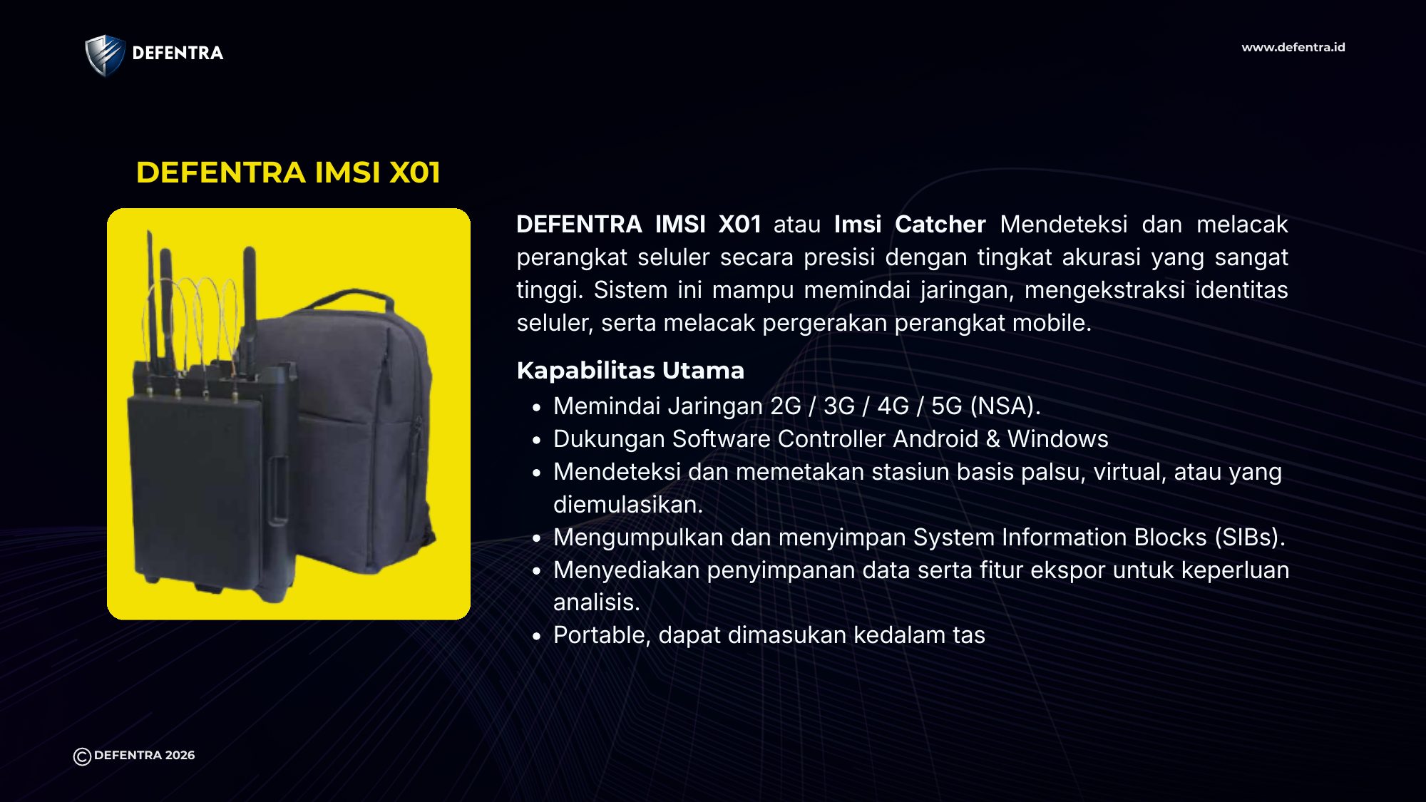 DEFENTRA IMSI X01